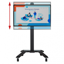 Univerzálny vozík s držiakom obrazovky s nastaviteľnou výškou
